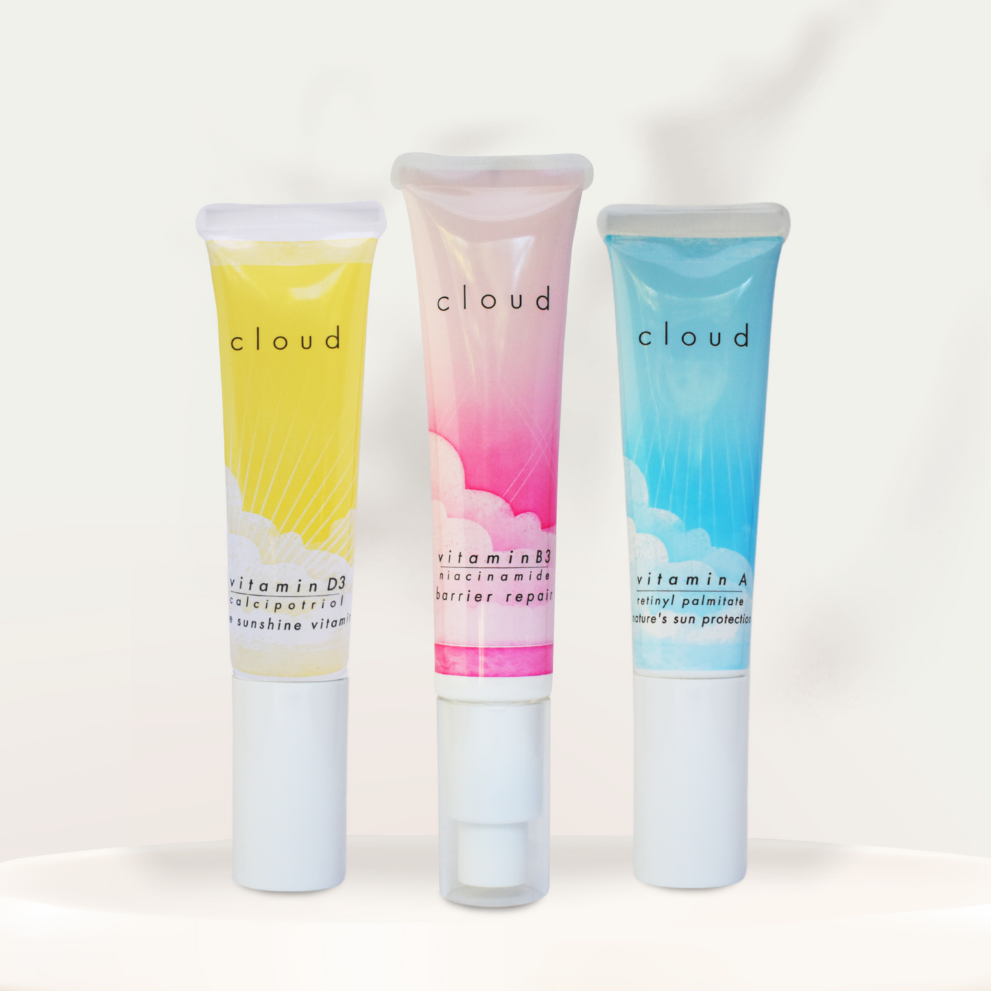 FULL SKINCARE REGIME 1 Vitamin A+E, 1 Vitamin B3, 1 Vitamin D3 - 100 DAY TREATMENT